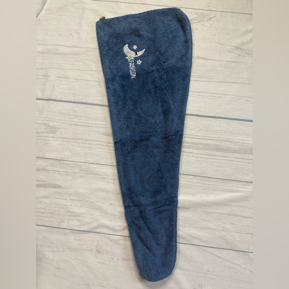 Blue Quick-Dry Hair Towel - Picture 4 of 6